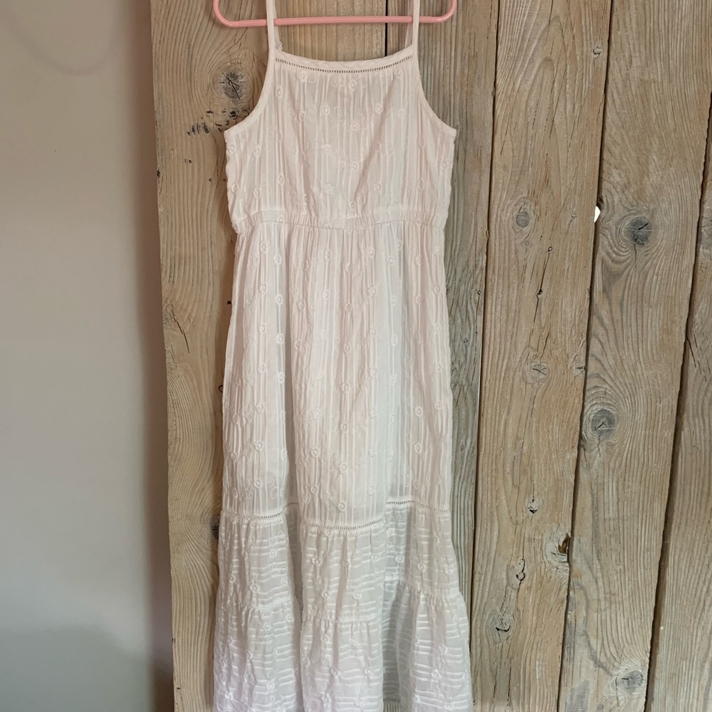 Cat & Jack White Tiered Sundress Sleeveless Casual